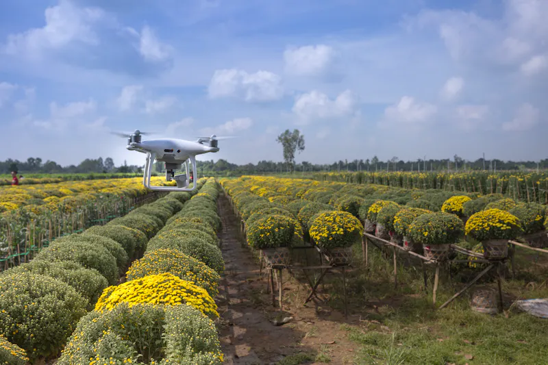 Precision agriculture technology in field