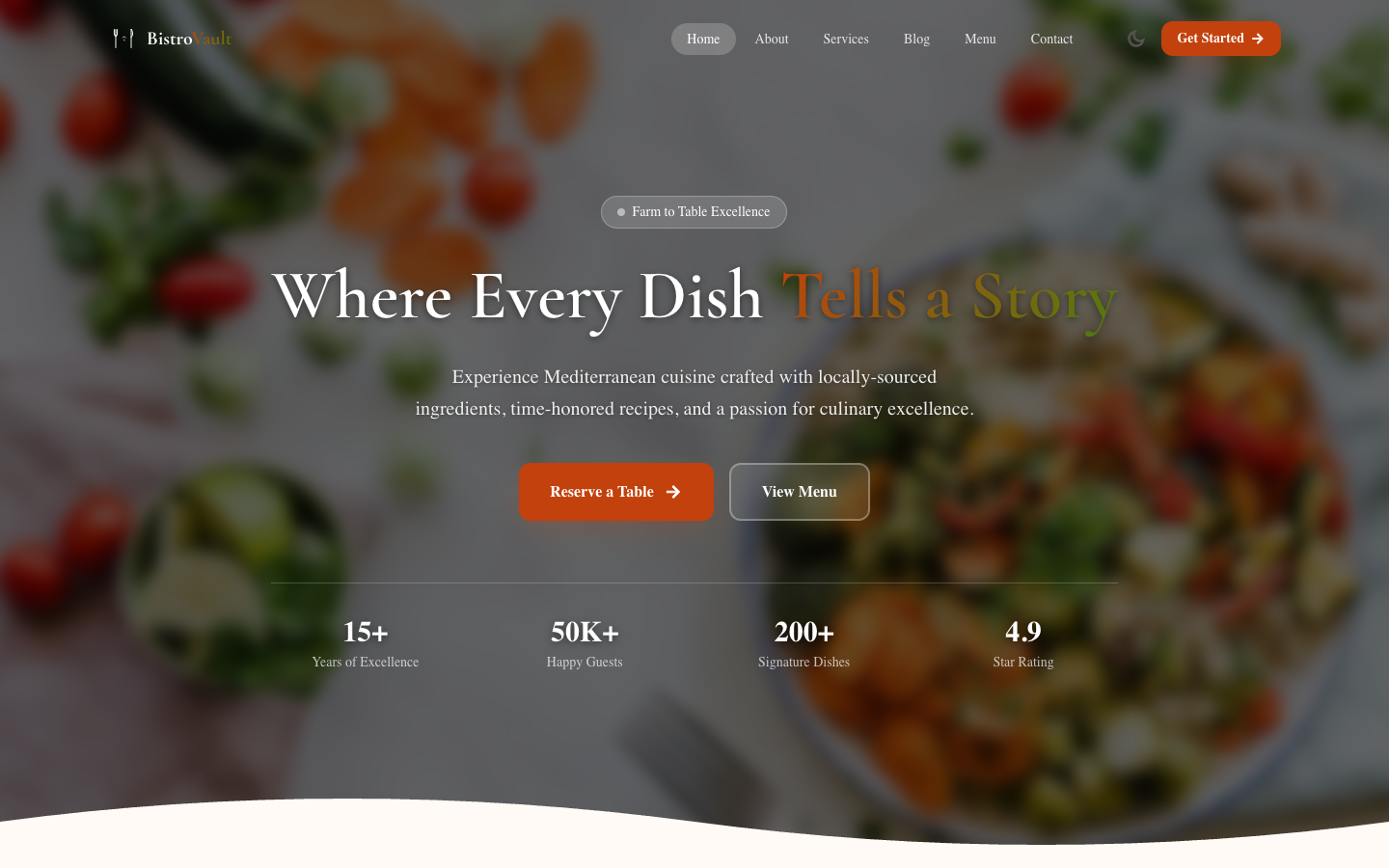BistroVault template preview