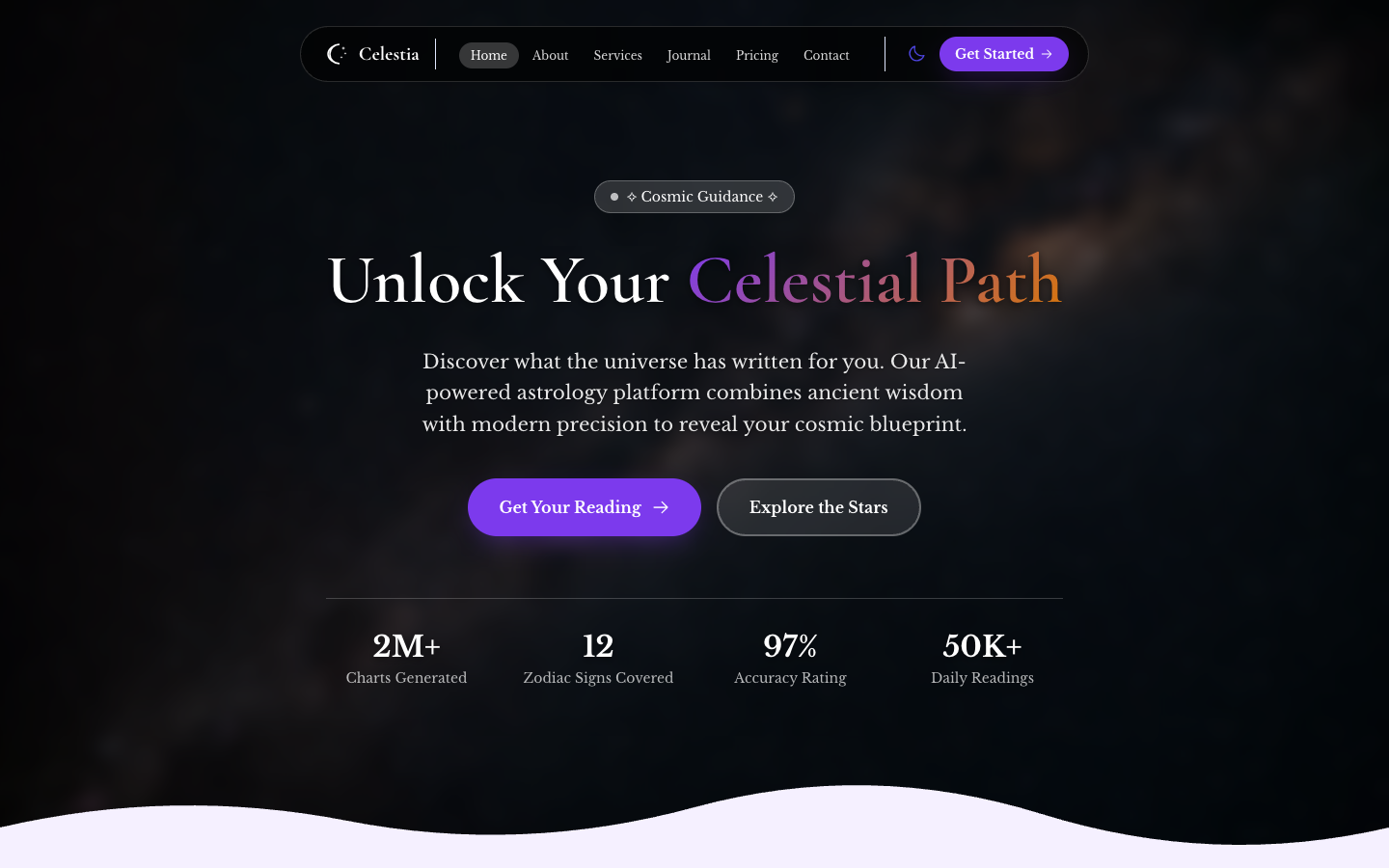Celestia template preview