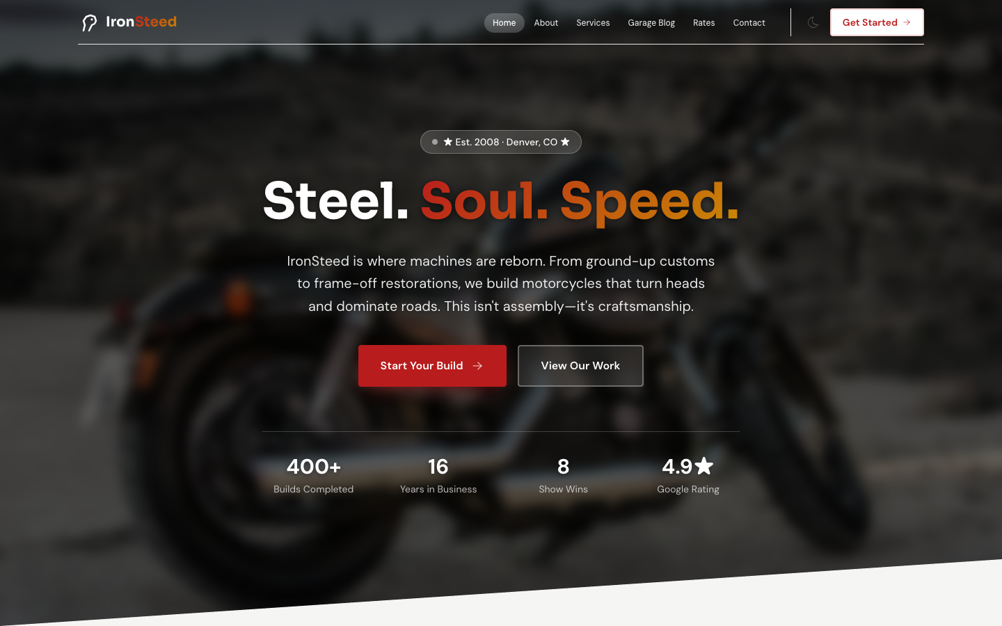 IronSteed template preview