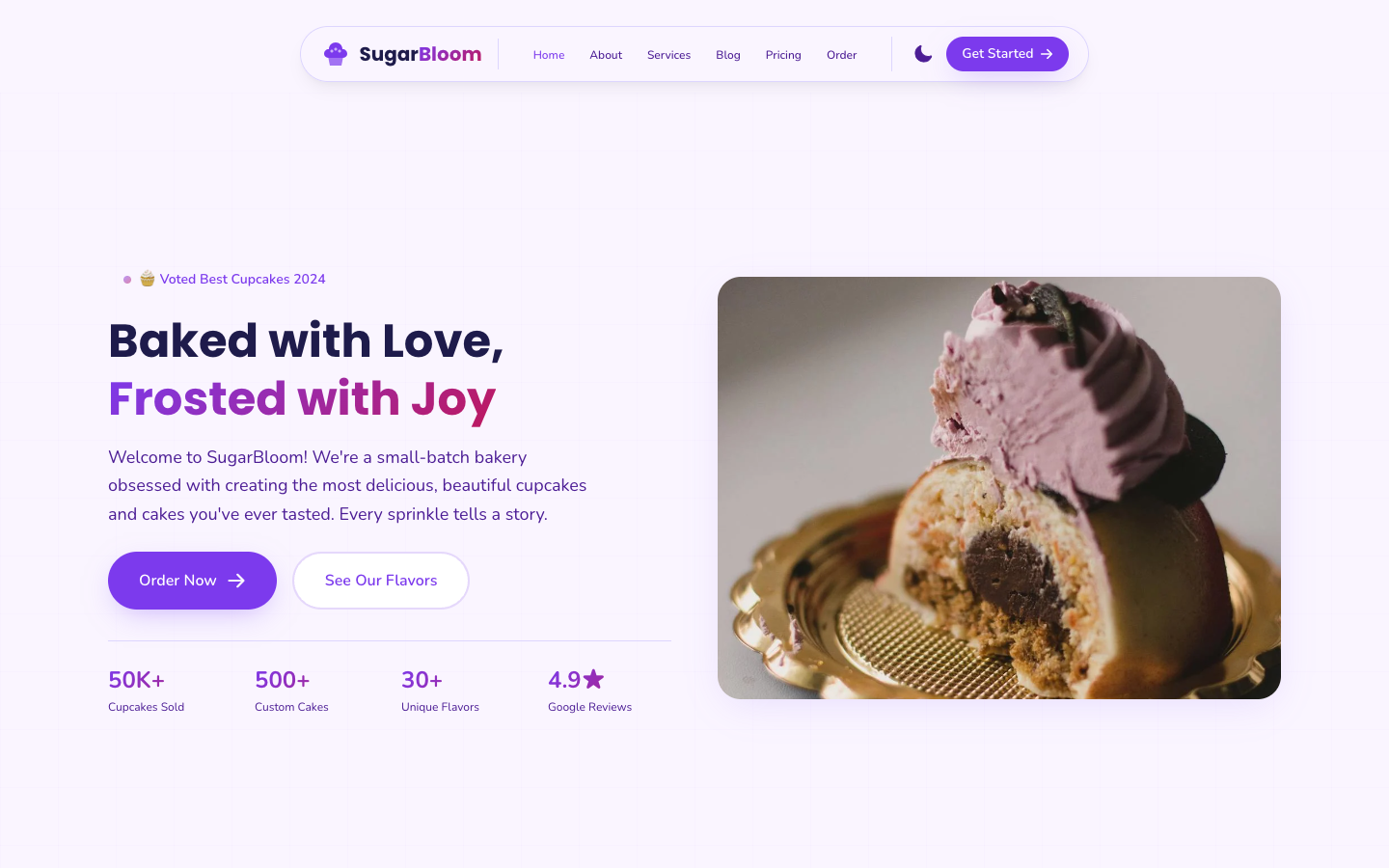 SugarBloom template preview
