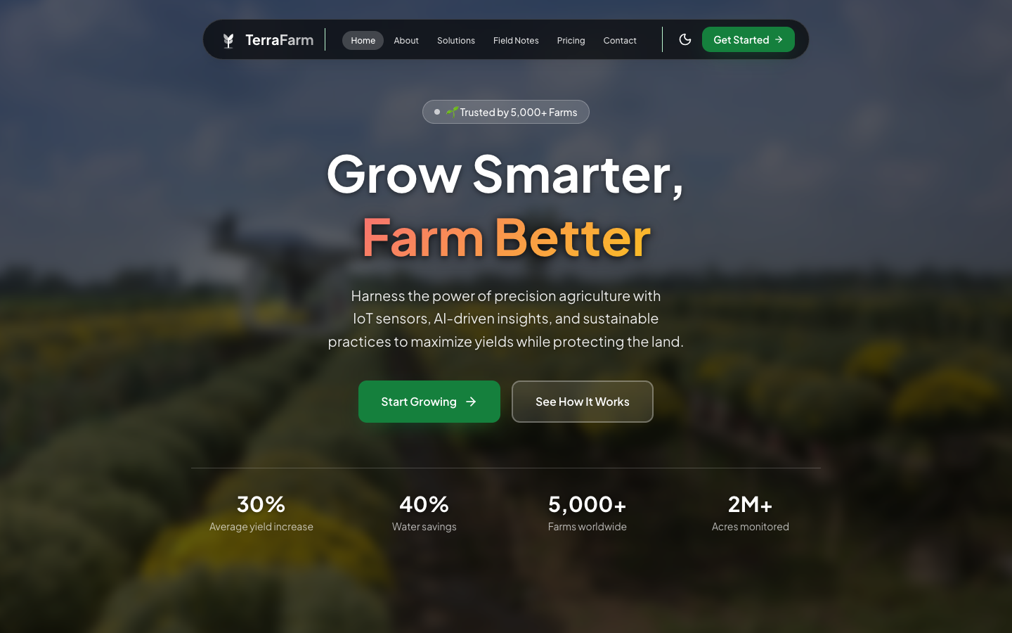 TerraFarm template preview