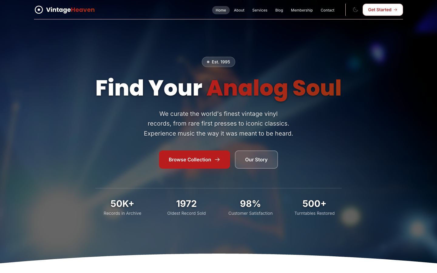 VinylHeaven template preview