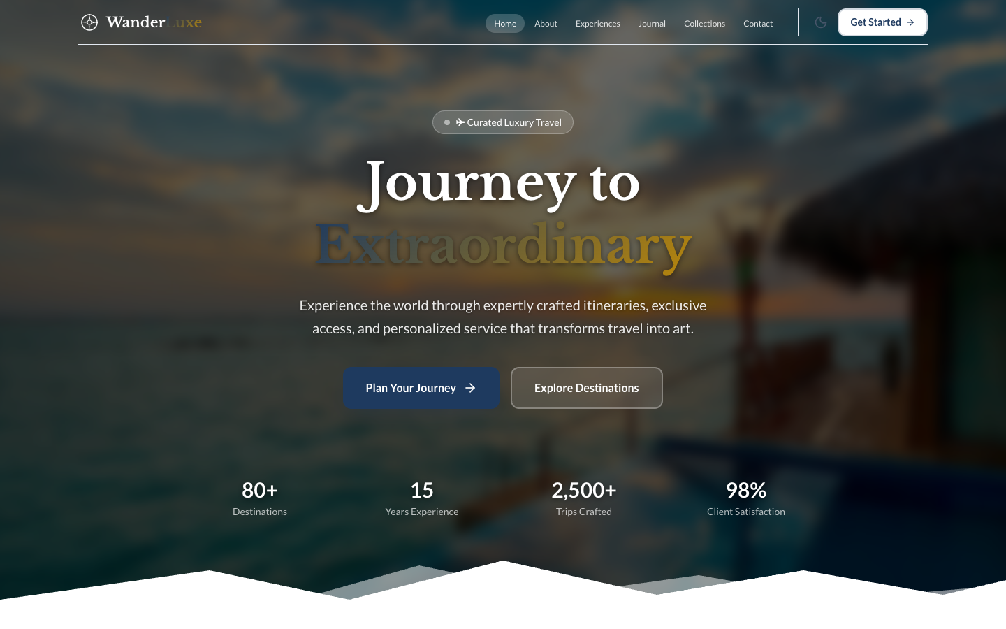 Wanderluxe template preview